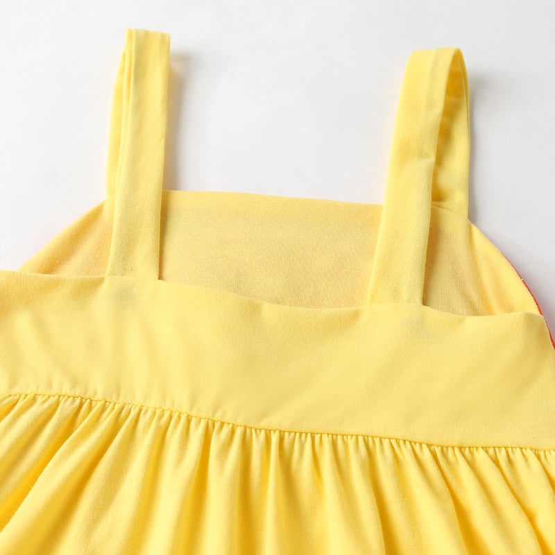 Frogwill Girls Rainbow Tank Dress Summer Outfit 5T, Yellow - Image 5